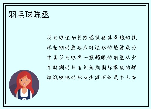 羽毛球陈丞